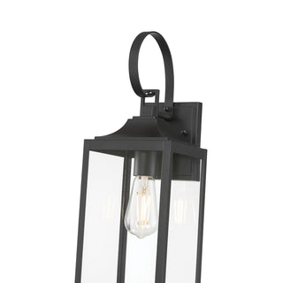 Halston One Light Lantern in Powder Coated Black