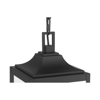 Halston Three Light Hanging Lantern in Powder Coated Black