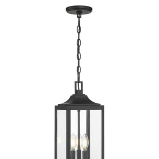 Halston Three Light Hanging Lantern in Powder Coated Black