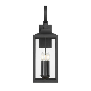 Halston Three Light Lantern in Powder Coated Black