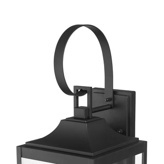 Halston Three Light Lantern in Powder Coated Black