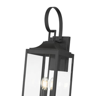 Halston Three Light Lantern in Powder Coated Black