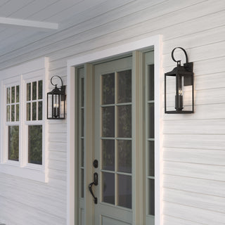 Halston Three Light Lantern in Powder Coated Black