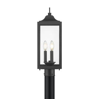 Halston Three Light Post Lantern in Powder Coated Black