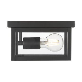 Evanton One Light Flush Mount in Powder Coated Black