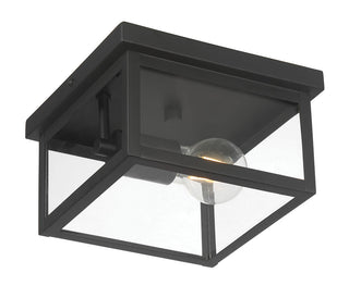 Evanton One Light Flush Mount in Powder Coated Black