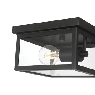 Evanton One Light Flush Mount in Powder Coated Black
