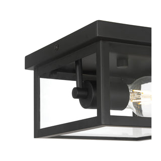 Evanton One Light Flush Mount in Powder Coated Black