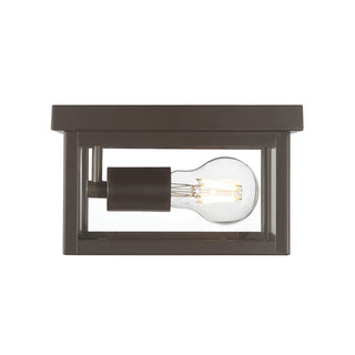 Evanton One Light Flush Mount in Powder Coated Bronze