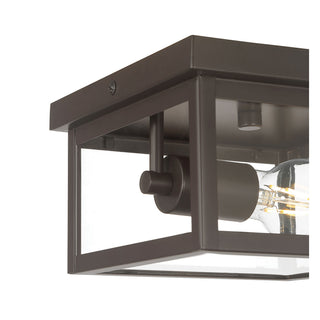 Evanton One Light Flush Mount in Powder Coated Bronze