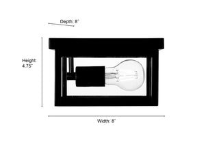 Evanton One Light Flush Mount in Powder Coated Bronze