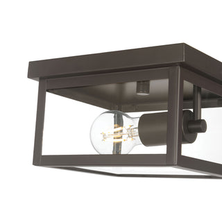 Evanton One Light Flush Mount in Powder Coated Bronze