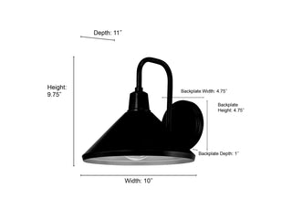 Vectra One Light Wall Sconce in Powder Coated Black