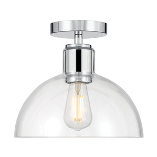 Knightsdale One Light Semi-Flush Mount in Chrome