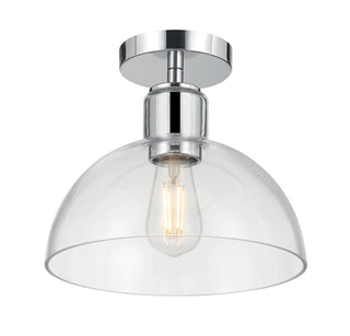 Knightsdale One Light Semi-Flush Mount in Chrome