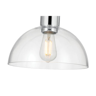 Knightsdale One Light Semi-Flush Mount in Chrome