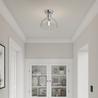 Knightsdale One Light Semi-Flush Mount in Chrome