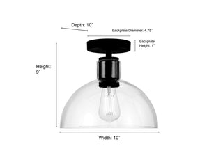 Knightsdale One Light Semi-Flush Mount in Chrome