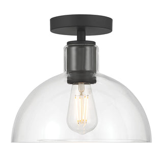Knightsdale One Light Semi-Flush Mount in Matte Black