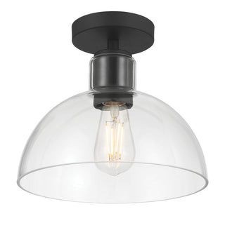 Knightsdale One Light Semi-Flush Mount in Matte Black