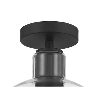 Knightsdale One Light Semi-Flush Mount in Matte Black