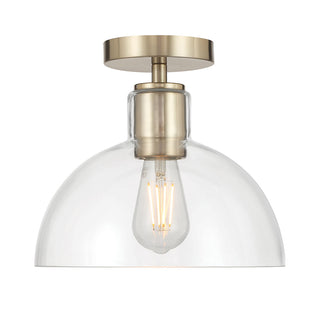 Knightsdale One Light Semi-Flush Mount in Modern Gold