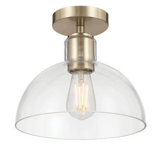 Knightsdale One Light Semi-Flush Mount in Modern Gold