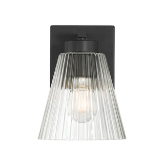 Riville One Light Wall Sconce in Matte Black