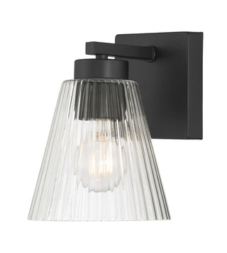 Riville One Light Wall Sconce in Matte Black