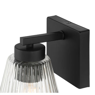 Riville One Light Wall Sconce in Matte Black
