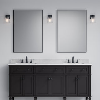Riville One Light Wall Sconce in Matte Black