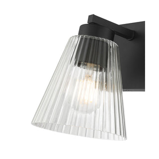 Riville One Light Wall Sconce in Matte Black