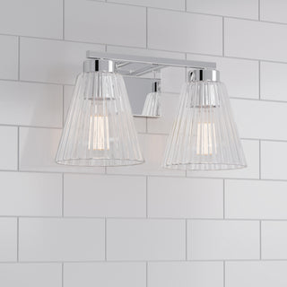 Riville Two Light Vanity in Chrome