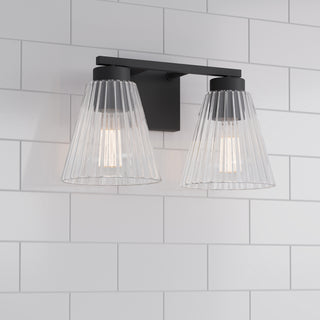 Riville Two Light Vanity in Matte Black