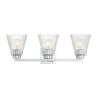 Riville Three Light Vanity in Chrome