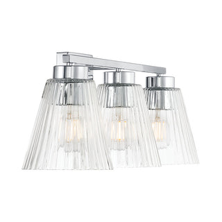 Riville Three Light Vanity in Chrome