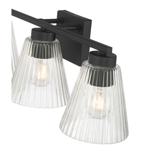 Riville Three Light Vanity in Matte Black