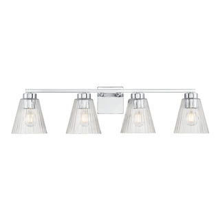 Riville Four Light Vanity in Chrome
