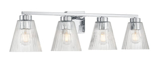 Riville Four Light Vanity in Chrome