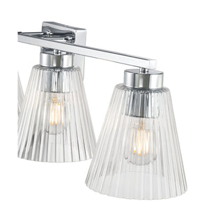 Riville Four Light Vanity in Chrome