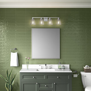 Riville Four Light Vanity in Chrome