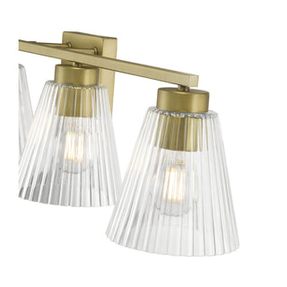 Riville Four Light Vanity in Vintage Brass