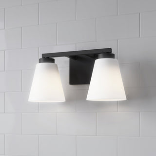 Strayhan Two Light Vanity in Matte Black