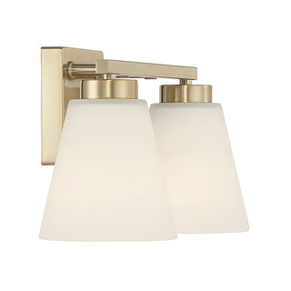 Strayhan Two Light Vanity in Modern Gold
