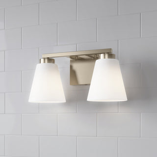 Strayhan Two Light Vanity in Modern Gold