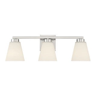 Strayhan Three Light Vanity in Brushed Nickel