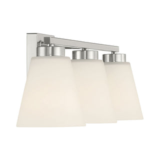 Strayhan Three Light Vanity in Brushed Nickel