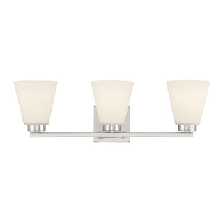 Strayhan Three Light Vanity in Brushed Nickel