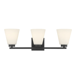 Strayhan Three Light Vanity in Matte Black