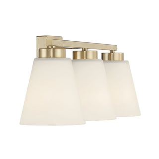 Strayhan Three Light Vanity in Modern Gold